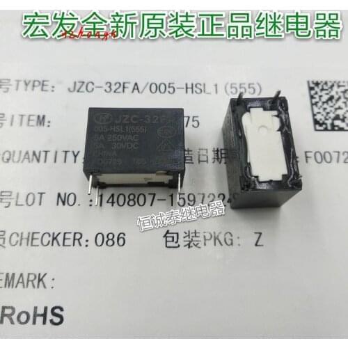Relay HF32FA-005-HSL1 JZC-32FA-005-HSL1 1 foot 5A250VAC