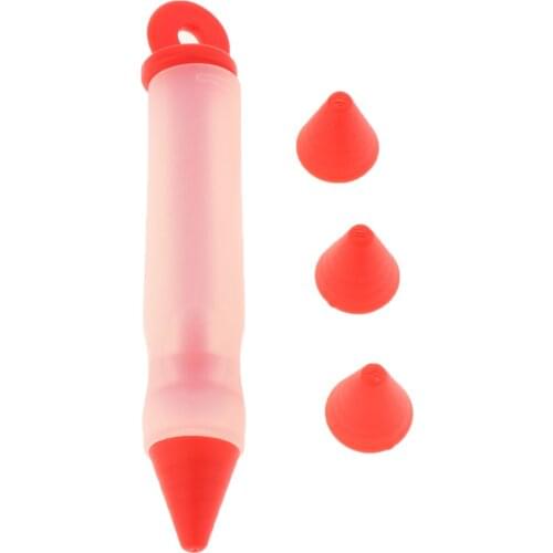 Silicone Cake Decorating Pen - Pastry DIY Decor Tool - Muffin Icing Piping Pens - 1x6 inch