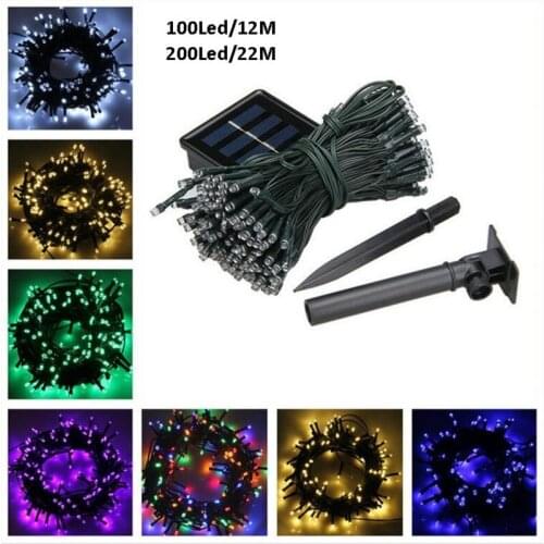 100/200 Leds Solar Power Fairy Light LED String Lamp Party Halloween Christmas Garden home Decor Outdoor Solar Powered String