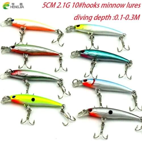 New trolling fishing bait fishing tackle Crank bass fishing Lures 5CM 2.1G 10# hooks minnow boat hard plastic isca de pesca