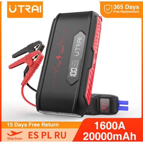 UTRAI Jstar 3 1600A mini car Jump Starter Portable Emergency Battery Power Bank Auto Booster measure voltage of the car battery