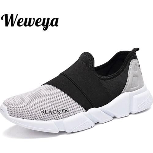 Weweya Elastic Band Flats Sneakers Shoes For Men New 2018 Summer Couple Casual Shoes Man Breathable Walking Shoes Mans Footwear