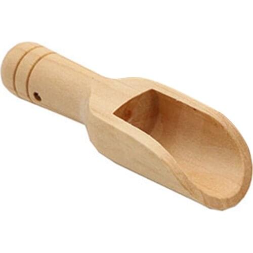 1pcs Mini Wooden Scoops Bath Salt Spoon Candy Flour Spoon Scoops Kitchen Utensils - 7.2*2.2cm