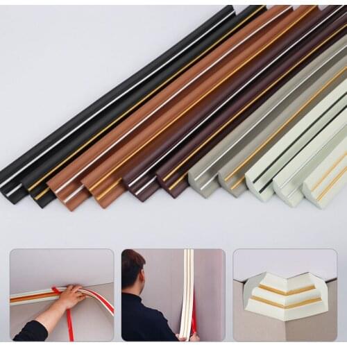 100X 3.9cm Skirting waist line foam wall stickers self-adhesive background decorative border line anti-collision sticker for kid