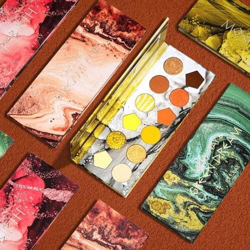 12 Colors Ellesy Baked Eyeshadow Shimmer Eyeshadow Palette Glitter Makeup Matte Shadow Waterproof Cosmetics TSLM1