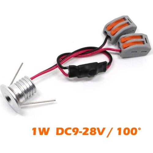 12pcs/lot 1W super mini LED spots light high quality DC12V/24V very small led ceiling spot Lamps Hole D0.59inch 5-Year Warranty