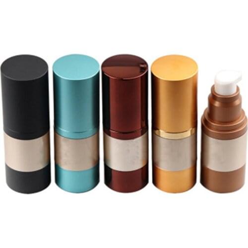 15ml Airless Pump Vacuum Scrub Bottle Toiletries Container Plastic Dispenser Travel Cosmetic Bottles DIY Make Up Tools