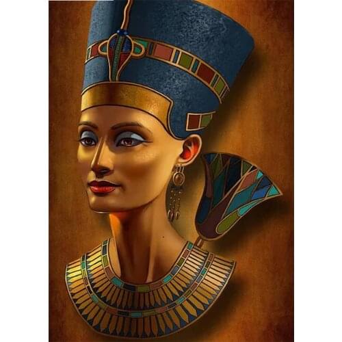 5D diy Diamond Painting"Nefertiti egyptian queen"Cross Stitch Full diamond embroidery Mosaic pattern beads