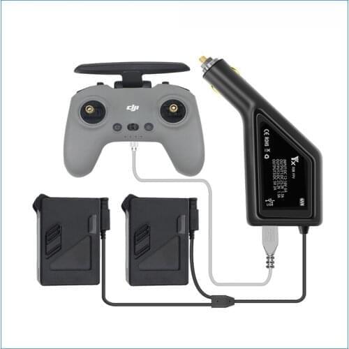 3-IN-1 Car Charger for DJI FPV Combo Drone Battery Remote Controller Charger Portable Fast Outdoor Travel Charging Accessories