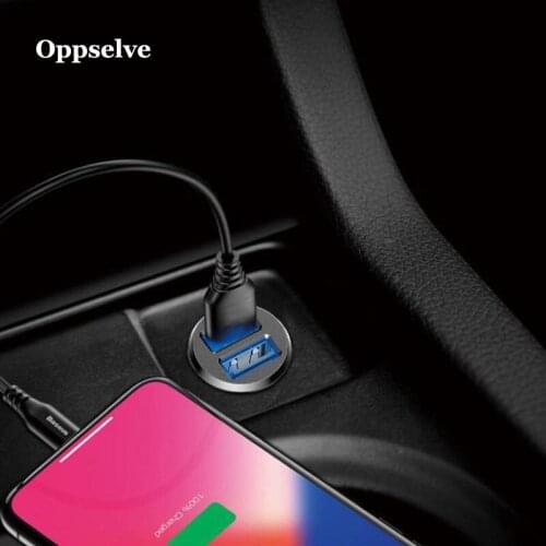 USB Car Charger 2 Ports Phone Car-Charger Adapter Dual Car-charger Mobile Phone Adapter In Car For iPhone Huawei Samsung Tablet