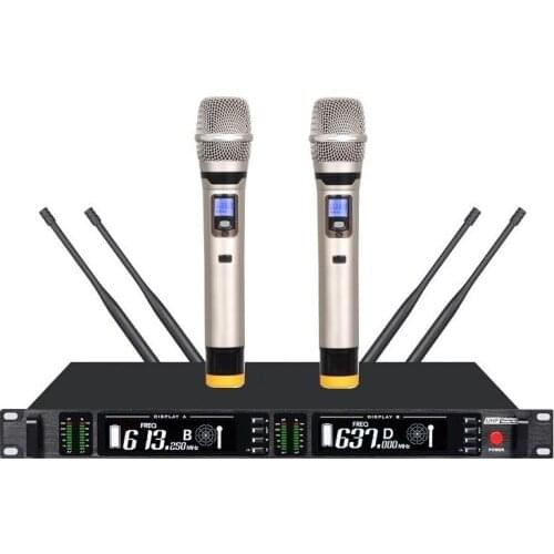 Bolymic UHF wireless microphones dual channels wireless karaoke microphone Cordless Microphone
