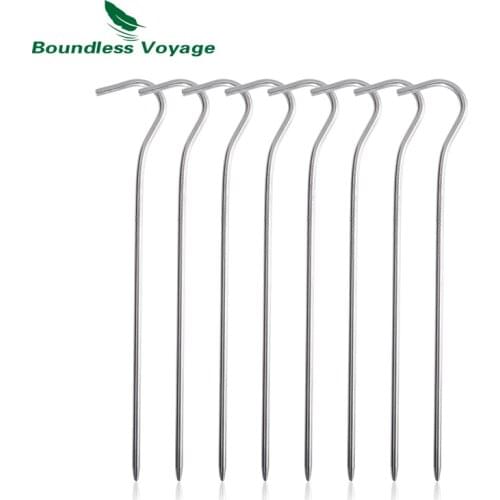 Boundless Voyage Titanium Tent Pegs Outdoor Camping Tent Stakes Canopy Nail Ground Pin Tent Accessories