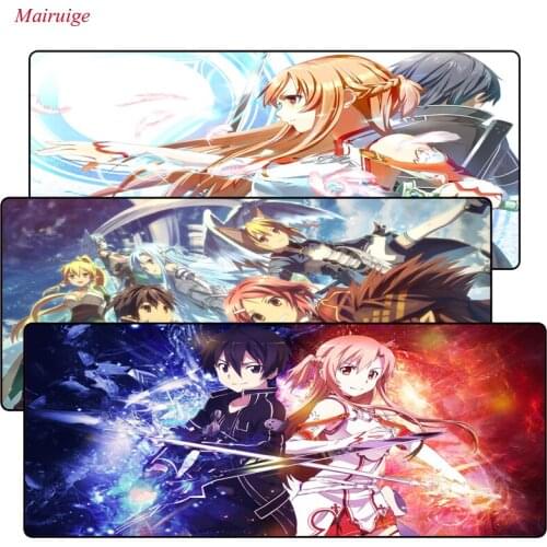 Mairuige Anime sword art online Large Gaming Mouse Pad Lockedge Mat Laptop Computer Keyboard Pad Desk Pad For Dota 2 Mousepad