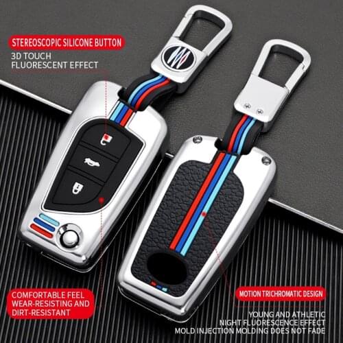 Zinc alloy Car Key Case Cover Shell Fob For Toyota Auris Corolla Avensis Verso Yaris Aygo Scion TC IM 2015 2016 Camry RAV4