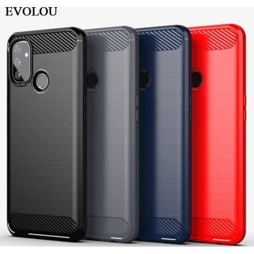 For OnePlus Nord N10 N100 Case Soft Brushed Carbon Fiber Silicone Bumper Cover for Oneplus Nord N10 5G Schockproof Phone Cases