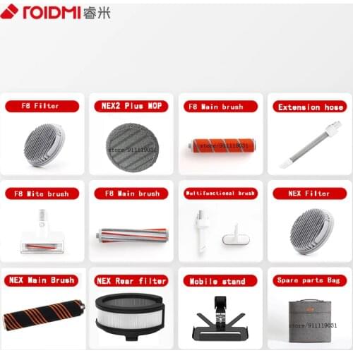 Roidmi HEPA Filter Roller Brush Soft Fluff Carbon Carbon Fiber For Roidmi NEX F8 Pro F8E Vacuum Cleaner Spare Parts