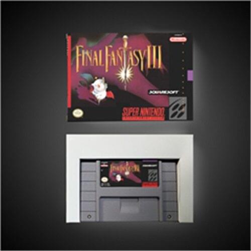 Final Game Fantasy III 3 - RPG Game Card Battery Save US Version Retail Box