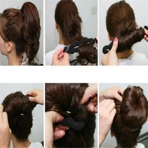 Magic Hair Styling Sponge donut Bun Curler Hairstyle Twist Maker Tool Roller Coiffure Hair Braider Styling Tools Headwear 1or2pc