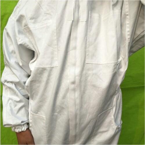 Beekeeping tool white thickened jumpsuit bee-proof clothing with zippered beekeeping jumpsuit bees and beekeeping suit