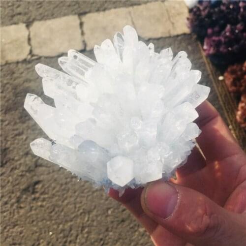 Natural Crystal Cluster white Specimen Mineral Ore Quartz Reiki Healing Stone Raw Crystal Home Decor