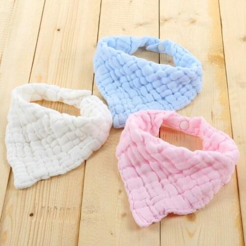 Baby Boy Girls Kids Bibs Cotton Blend Gauze Saliva Towel Bibs Feeding Bandana