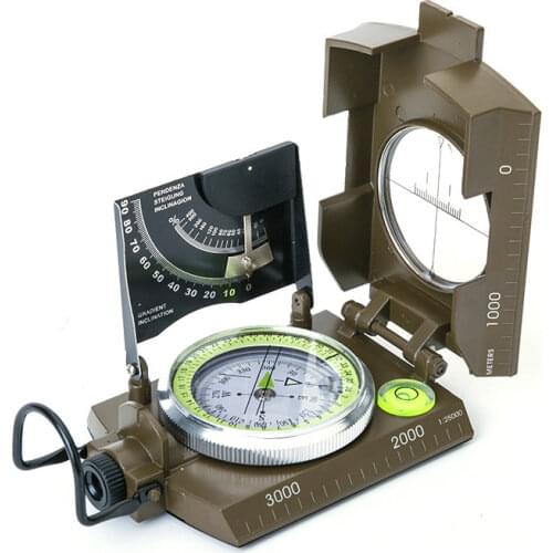 2021New military compass sighting lensatic compass/ Inclinometer compasses professionals for hiking, camping, outdoor