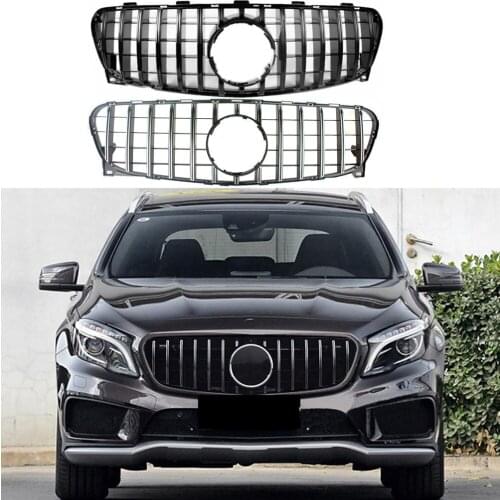 Front Bumper Racing Grill Billet Grille Cover For Mercedes-Benz X156 GLA-Class 2014-2016 GT
