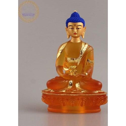 Southeast Asia faith home Store SAFE GOOD LUCK Talisman Amitabha Sakyamuni Medicine Tathagata Buddha FENG SHUI Sculpture statue