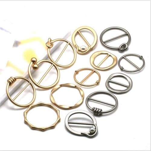 Alloy Metal Belt Buckles Shoes Bags Slider Pin Buckle DIY Decoration Suit Dress Sew Accessories 5pcs Many shapes