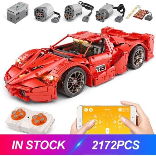 Mould King 13085 Red Technic RC Car Compatible Moc-5902 Building Blocks Bricks Educational Toys Birthdays Gifts With App LED
