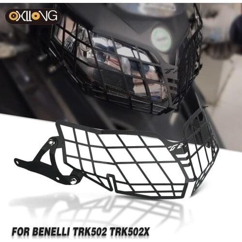TRK 502 X Motorcycle Headlight Headlamp Grille Shield Guard Cover Protector For Benelli Trk 502 502x TRK502 TRK502X Accessories