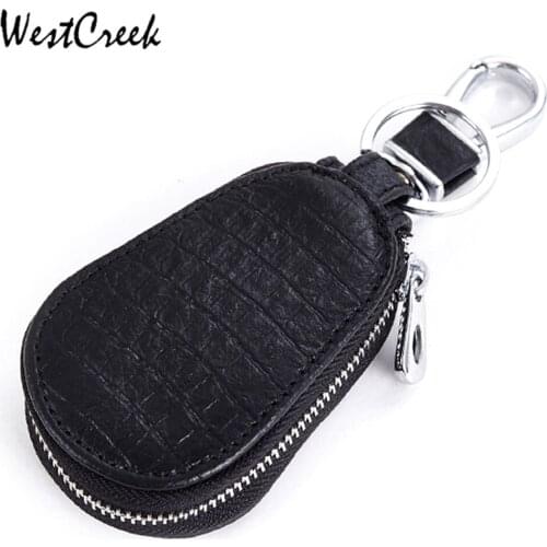 WESTCREEK Brand Gourd Crocodile Pattern Design Leather Car Key Smart Wallets smartkey holder organizer Key Holder