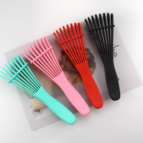 1pc Green/Pink Detangling Hair Brush Handle Bright colors Magic Tangle Comb Shower Massage scalp Comb Salon Hairdressing Octopus