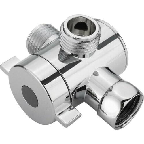 1/2 Inch 3-Way Shower Diverter T-adapter Bath Shower Head Diverter Valve Tap Bathroom Fixture Faucet Replacement Parts