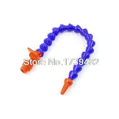 1/4PT Thread 6mm Nozzle Flexible Water Oil Coolant Tube 12" Long w Valve