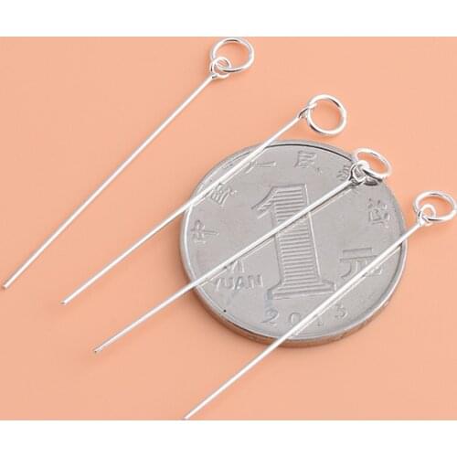 10PCS S925 Sterling Silver Crystal Jade pendant buckle, handmade DIY materials accessories