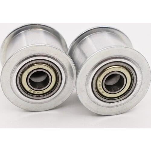 2Pcs HTD5M 16T Idler Pulley 16/21mm Belt Width Bearing Idler Gear Pulley With/Without Teeth 3/4/5/6/7/8/9mm Bore Idler Pulley