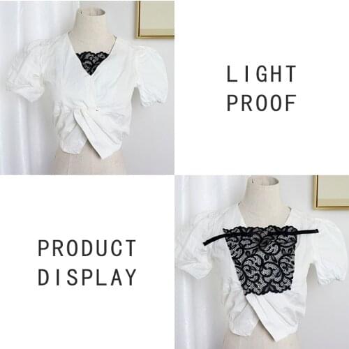 2021 Lace Anti-Light Wipe Breast a New Summer Mesh Cloth Breast Sexy Half Simple Fashion Scarf Light Proof
