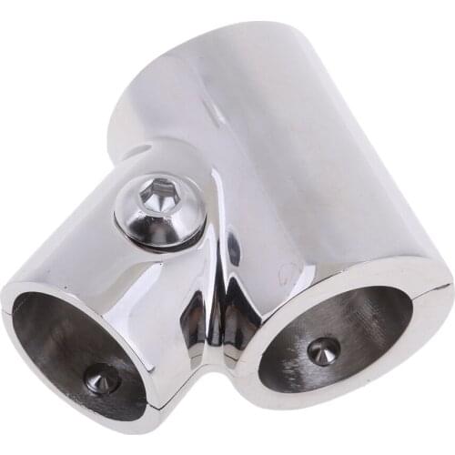 316 Marine-Grade Stainless Steel 60 Degree Boat Hand Rail Fitting T/Tee Split Hardware (1-inch/25mm)