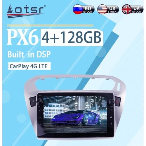 4+128GB For Peugeot 301 2008 - 2014 Android 10 BT WIFI Wireless Carplay Car Multimedia Radio Player GPS Navigation Stereo