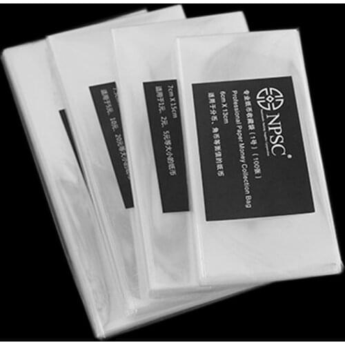 400 Pcs Professional Paper Money Stamp Collection Bag Protect Sleeves Holder New -Y102
