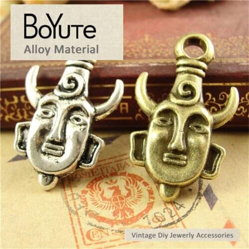 BoYuTe (20 Pieces/Lot) 21*36M Accessories Parts Zinc Alloy Antique Bronze Silver Buddha Pendant Diy Charms for Jewelry Making