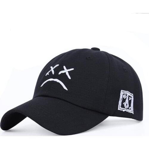 Dad Hat Embroidery 100% Cotton Baseball Cap Sad face Hat xxxtentacion Hip Hop Cap Golf Love lil.peep Snapback Women Men