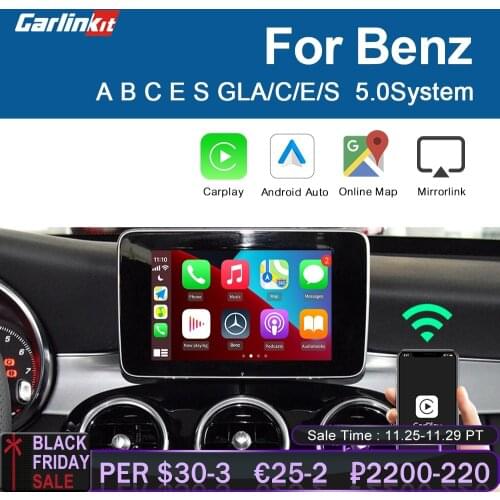Carlinkit Decoder For Mercedes Benz A B C E S Class NGT 5.0 System Wireless CarPlay Android Auto Multimedia Mirror AirPlay IOS14