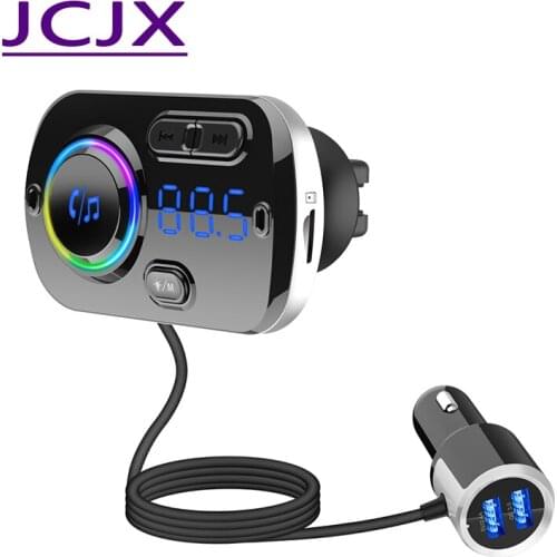 FM Modulato Bluetooth Car Kit Mp3 Player Automobile Wireless Handsfree QC3.0 Fast Charge FM Transmitter Car atmosphere light