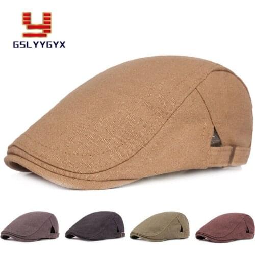 Hot Sell Newsboy Style Adjustable Caps For Men Women Spring Summer Solid Color Unisex Casual Beret Hat Flat Cap