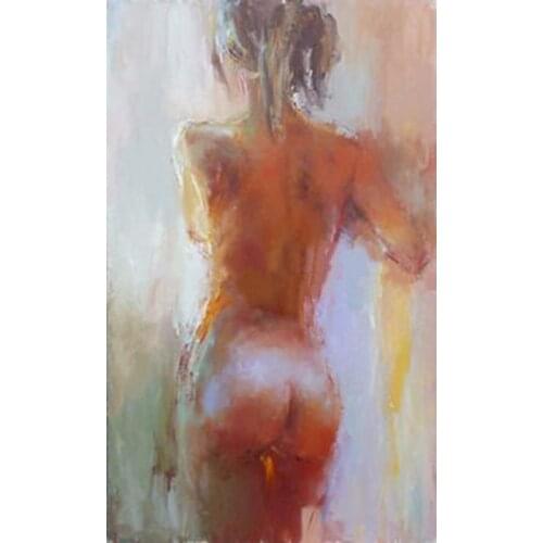 Top Artwork Nude Women Oil Painting On Canvas Modern Abstract Home Decor Wall Art Picture Handmade Naked Back Acrylic Paintings