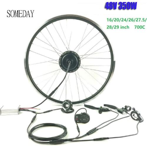 SOMEDAY 48V350W Electric Bicycle conversion kit with LED900S display EBIKE Rear cassette wheel hub Motor waterproof cable