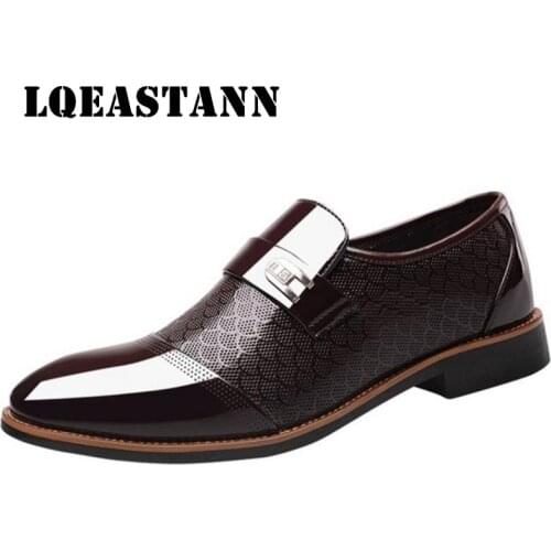 LQEASTANN Mens Leather Shoes