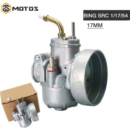ZS MOTOS For BING Carburetor 17mm BING Moped Carburetor For BING SRC 1/17/54 PUCH KREIDLER FLORET/LH/LF TUNTURI 50cc 60cc Moped